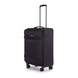 STRATIC Koffer Light+ Weichschalenkoffer, Höhe 68 cm, Größe M black seitlich