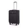 STRATIC Koffer Light+ Weichschalenkoffer, Höhe 68 cm, Größe M black seitlich 45 Grad