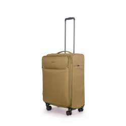 STRATIC Koffer Light+ Weichschalenkoffer, Höhe 68 cm, Größe M khaki seitlich