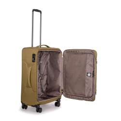 STRATIC Koffer Light+ Weichschalenkoffer, Höhe 68 cm, Größe M khaki offen