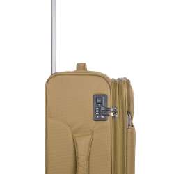 STRATIC Koffer Light+ Weichschalenkoffer, Höhe 68 cm, Größe M khaki TSA Schloss