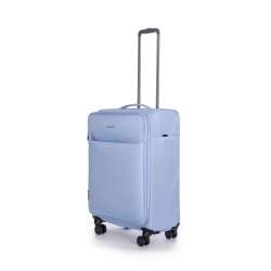 STRATIC Koffer Light+ Weichschalenkoffer, Höhe 68 cm, Größe M pastel blue seitlich