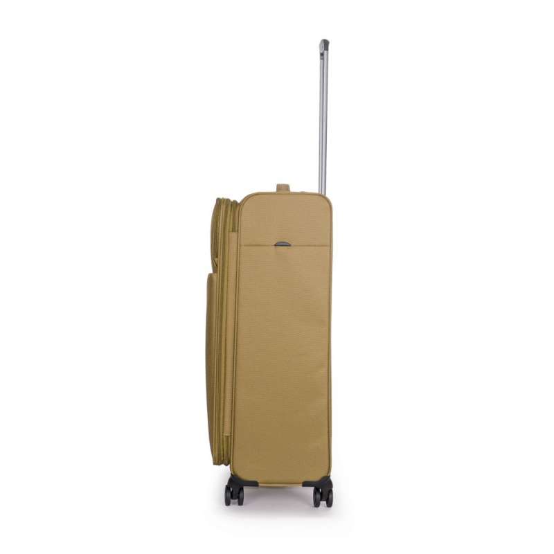 STRATIC Koffer Light+ Weichschalenkoffer, Höhe 76 cm, Größe L khaki links