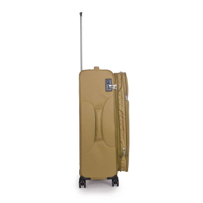 STRATIC Koffer Light+ Weichschalenkoffer, Höhe 76 cm, Größe L khaki rechts expanded