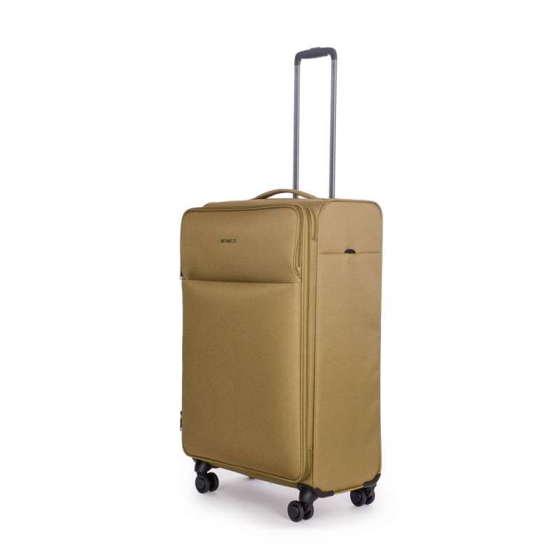 STRATIC Koffer Light+ Weichschalenkoffer, Höhe 76 cm, Größe L khaki seitlich