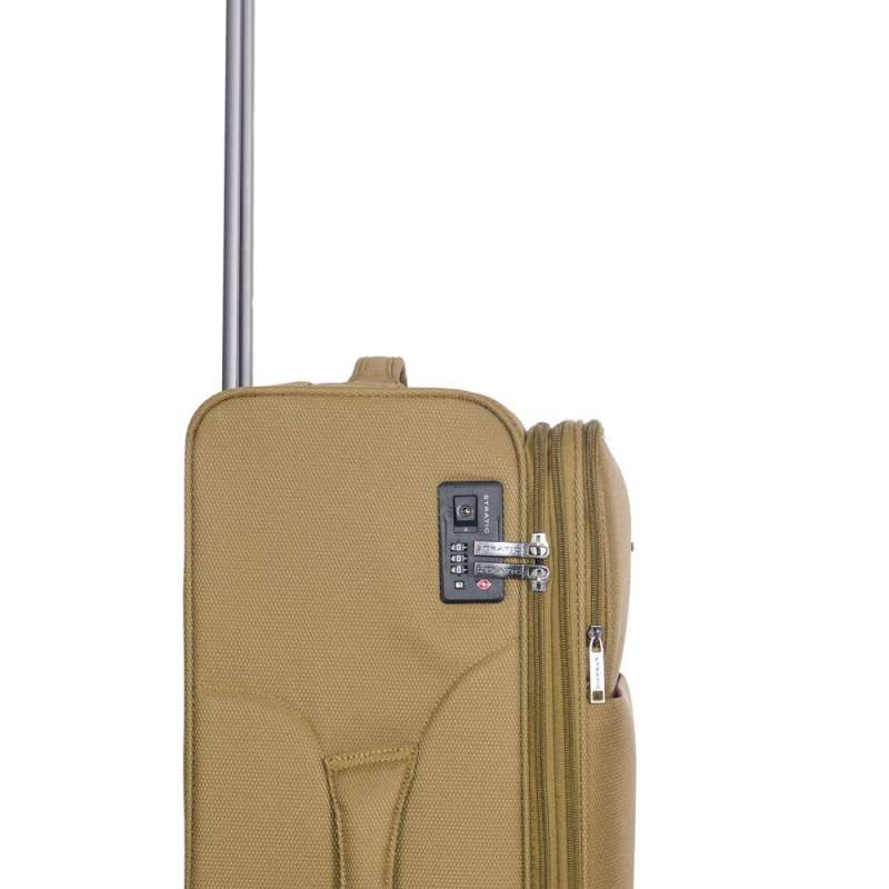 STRATIC Koffer Light+ Weichschalenkoffer, Höhe 76 cm, Größe L khaki TSA Schloss
