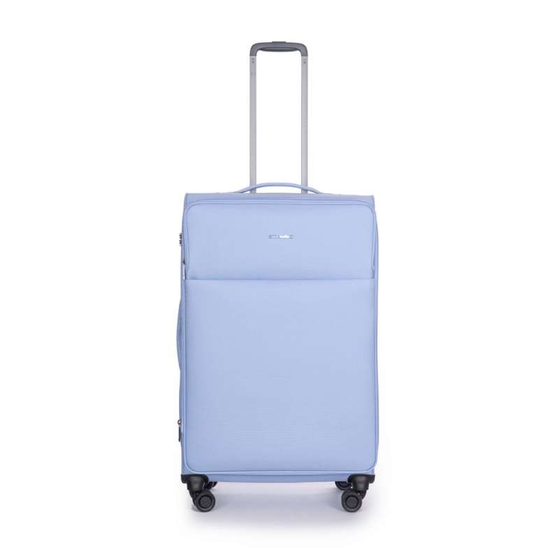 STRATIC Koffer Light+ Weichschalenkoffer, Höhe 76 cm, Größe L pastel blue Vorderseite