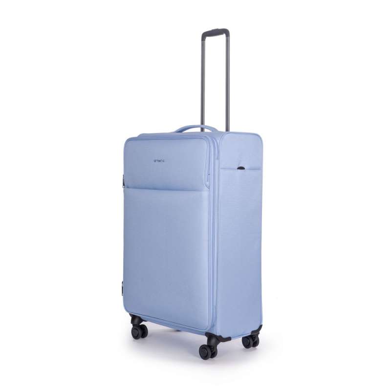 STRATIC Koffer Light+ Weichschalenkoffer, Höhe 76 cm, Größe L pastel blue seitlich