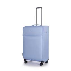 STRATIC Koffer Light+ Weichschalenkoffer, Höhe 76 cm, Größe L pastel blue seitlich 45 Grad