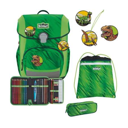 SCOUT Schulranzen Set Neo Dino Rex Set